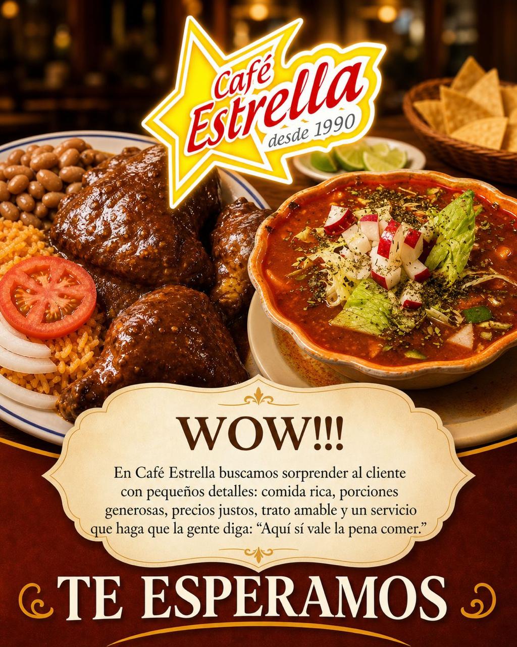 Especialidades mexicanas de Café Estrella